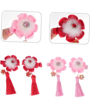 Amosfun 2 Pairs Hairpin Kids Barrettes for Hair Spring Festival Hair Clip Chinese New Year Hair Pin Hanfu Hair Barrettes for Girls Tassel Hair Clips Child Hairball Zinc Alloy - Buy Online on SooperMarket.com