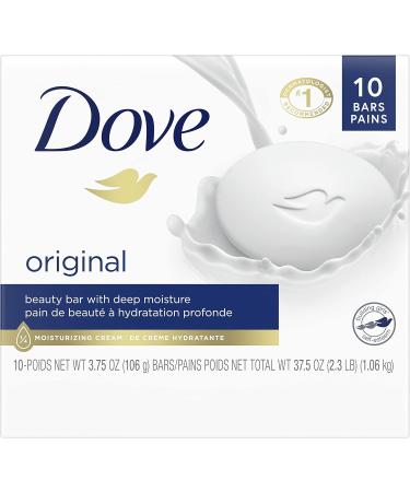 Dove Beauty Bar more moisturizing than bar soap Original for clean and soft skin 106 g 10 count 106 g (Pack of 10) Beauty Bar - Buy Online on SooperMarket.com