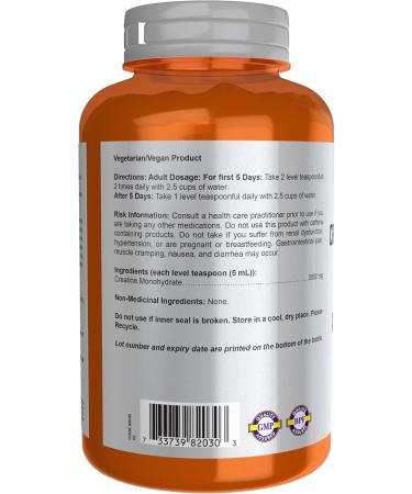 NOW Sports Nutrition Creatine Monohydrate Powder Mass Building*/Energy Production* 227g - Buy Online on SooperMarket.com