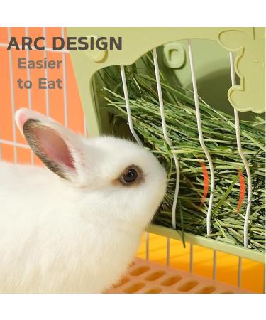 Hanging Rabbit Hay Feeder | Small Animal Hay Rack for Guinea Pigs and Dwarf Rabbits (Green) - Buy Online on SooperMarket.com