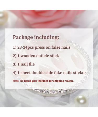 3D Rhinestone Full Cover Super Long Stiletto Fake Nails Set for Wedding Party - Luxury Manicure Nail Art Tips - Buy Online on SooperMarket.com