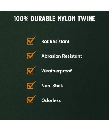 Ironclad Supply Tarred Bank Line 100% Nylon Twine - Heavy Duty for Fishing, Hunting, Camping - 1 lb #36 Twisted - Buy Online on SooperMarket.com