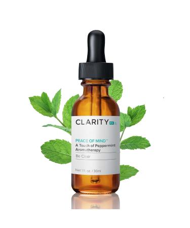 ClarityRx Peace Of Mind Be Clear Calming Peppermint Aromatherapy Concentrate Natural Plant-Based Essential Oil Face Treatment (1 fl oz)