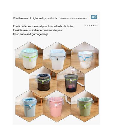 4pcs Magnetic Trash Bag Clips Adjustable Kitchen Garbage Rubber Band The Strong Magnetic Buckle Ensures The Trash Can Liner Stays in Place with All Types of Trash Cans and Garbage Bags - Buy Online on SooperMarket.com