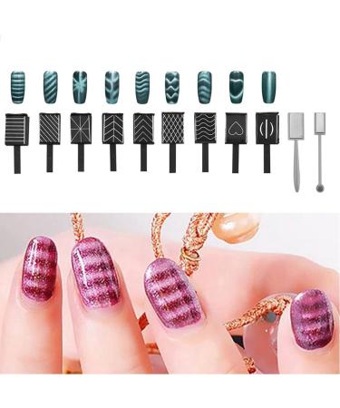 Buy 11pcs Cat Eyes LED UV Gel Nail Polish Set | 3D Cat Eye Gel & Magnet Pen | International Shipping Available - Buy Online on SooperMarket.com