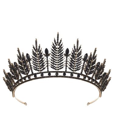 SWEETV Gothic Crown Goth Tiara  Black Tiaras and Crowns for Women  Costume Headpiece for Wedding Birthday Party  Halloween Cosplay Headpieces Georgia