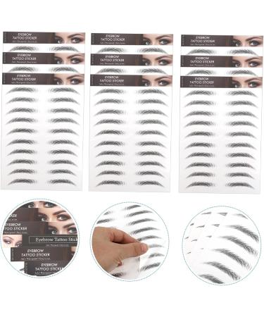 BELLIFFY 10pcs Imitation Eco Eyebrow Sticker Beauty Eyebrows Grooming Stickers Eyebrow Stickers Creative Eyebrows for Women Water Transfer Eyebrow Sticker Women Fake Eyebrows Black Eyebrows - Buy Online on SooperMarket.com