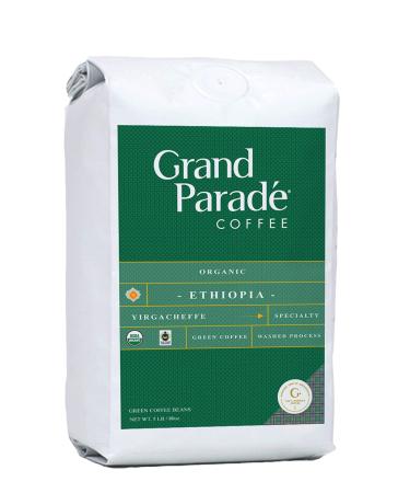 Grand Parade Coffee 5 Lbs Organic Unroasted Ethiopian Yirgacheffe Green Coffee Beans Grade 1 Specialty Arabica - Women Produced Single Origin - Fair Trade