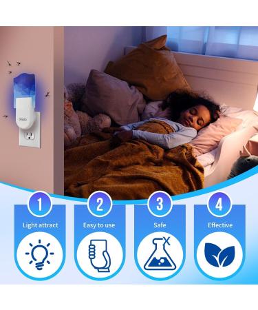 Indoor Sticky Trap Plug-in Indoor Snap Trap Blue-Purple Light Attracts Sticky Trap - 500 Square Feet Protection (1 Device + 6 Refills) - Buy Online on SooperMarket.com