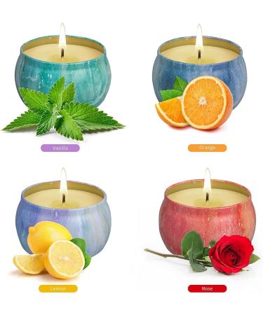 VETOUR Galaxy Scented Candle Set - 4pc Aromatherapy Soy Candles for Stress Relief and Beautiful Mood. Perfect Gift for Women - Home, Bath, Yoga, and Travel - Buy Online on SooperMarket.com