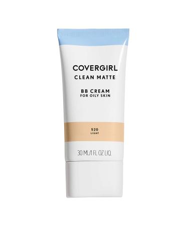 COVERGIRL Clean Matte BB Cream Light 520 For Oily Skin, (packaging may vary) - 1 Fl Oz (1 Count) Light - 520 1 Fl Oz (Pack of 1)