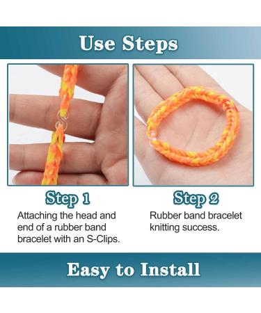 Loom Rubber Band Clips 1000 Pieces - Plastic Connectors for Bracelet Making - DIY Refill Kit - Buy Online on SooperMarket.com