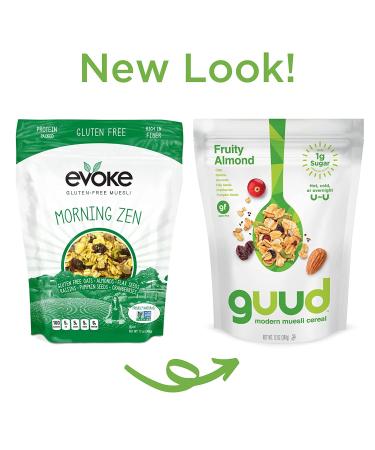 GUUD Fruity Almond Muesli Cereal 12oz - Gluten-Free Oats, Raisins, Almonds, Cranberries, Flax & Pumpkin Seeds - Vegan, Non-GMO & Kosher Certified - Buy Online on SooperMarket.com