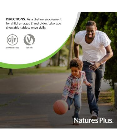 NaturesPlus Animal Parade Vitamin C Chewable Tablets for Kids - Vegan Gluten-Free - Natural Orange Flavor - 90 Animal-Shaped Tablets (Pack of 2) - Boost Immunity - Buy Online on SooperMarket.com