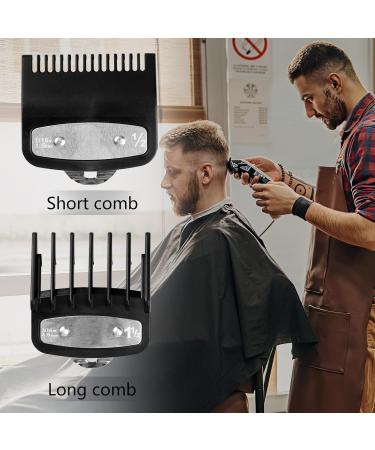 Professional Hair Clipper Guard Clipper Combs 2 Lengths 1.5mm&4.5mm Clipper Plastic Attachment Comb with Metal Clip Fits All Full Size Clippers (Black) - Buy Online on SooperMarket.com