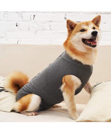 Heywean Dog Recovery Suit - Post-Surgery Wound Protection for Dogs | Professional Medical Shirt | Gray | Size L (1 Pack) - Buy Online on SooperMarket.com