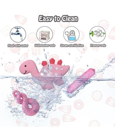 Chew Necklace 5 Pack for Sensory Kids - Pink Dinosaur Sensory Chew Toys for Autism, ADHD, Anxiety - BPA Free Silicone Stim Toy - Buy Online on SooperMarket.com