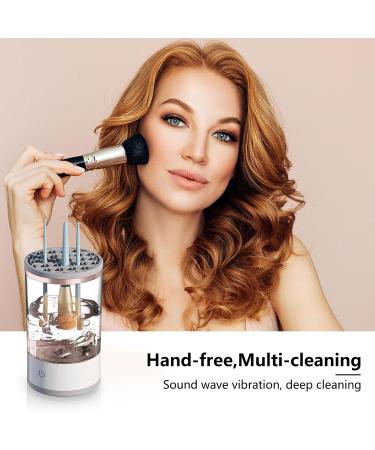 Buy Automatic Makeup Brush Cleaner - Rechargeable Quick Dry Transparent Washer for Effortless Cleaning - Buy Online on SooperMarket.com
