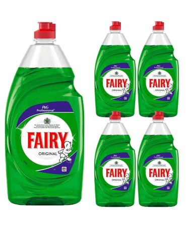 5 x Washing Up Dishwashing Liquid Original Green 900 ml Quality