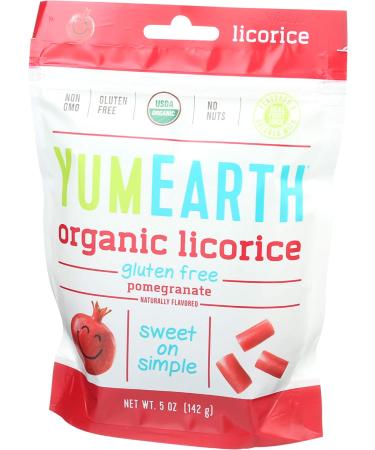Buy YumEarth Organic Licorice Pomegranate 5 oz - All-Natural Treat - Buy Online on SooperMarket.com