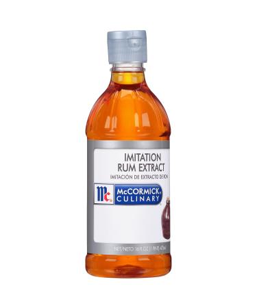 McCormick Culinary Imitation Rum Extract, 16 fl oz - One 16 Fluid Ounce Bottle of Rum Extract for Baking, Best for Desserts, Fruit, Sauces and More