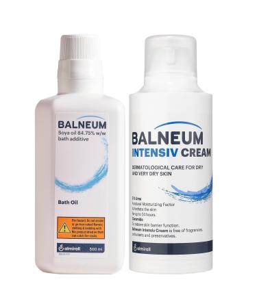 Balneum Medicinal Bath Oil 500ml & Balneum Intensiv Cream for Dry Skin 500gm