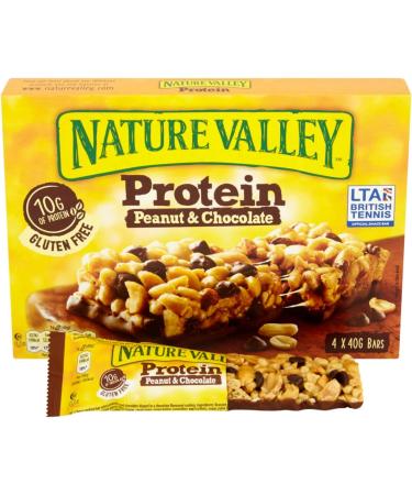 Nature Valley Protein Peanut & Chocolate Gluten Free Cereal Bars 4 x 40g (Pack of 8 total 32 Bars) & Crunchy Granola Bars Variety Pack of 40 Bars - Buy Online on SooperMarket.com