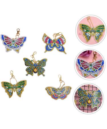 Anneome 5pcs Key Chain Keychain for Kids Handbag Hanging Decor Diy Diamonds Pendants Blush 5d Self Made - Buy Online on SooperMarket.com