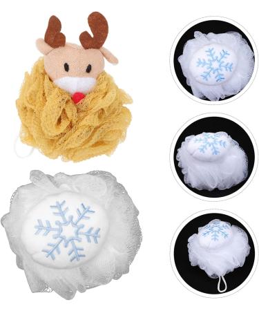 Buy FOMIYES 2pcs Exfoliating Bath Ball & Shower Sponge - Soft Mesh Loofah for Kids Snowflake Design Perfect for Back Scrubbing - International Shipping Available - Buy Online on SooperMarket.com
