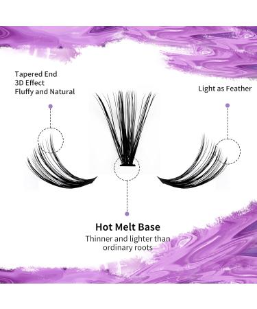 Individual Lashes 240PCS Cluster Lashes Extension D Curl 0.07mm 30D/40D Mixed 16-20mm Wide Stem RR-16-20mm - Buy Online on SooperMarket.com