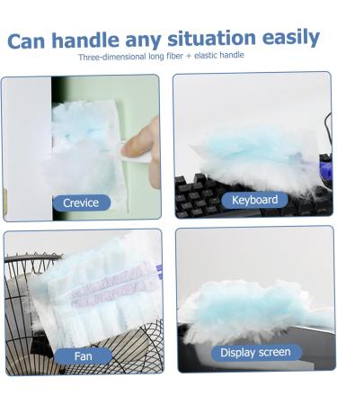 30Pcs Duster Refills with 1 Short Handle Hand Dusters for Cleaning Disposable Cobweb Duster Heads Static Dust Removal Dusting Tools Hand Dusters for Cleaning Furniture Blinds Ceiling Fans - Buy Online on SooperMarket.com