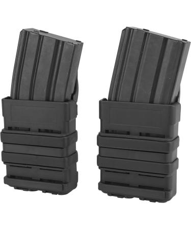 Evike Airsoft - Matrix Fast Hard Shell Magazine Holster - 2X Airsoft and Realsteel Rifle Magazine Configuration Black