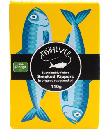 Fish 4 Ever - 12x 110g Smoked Herring Kippers In Organic Rapeseed Oil - Sustainably Fished. Tin Canned Food Rich In Omega-3. Great Used On Bread Or With Eggs (Pack of 12) - Buy Online on SooperMarket.com