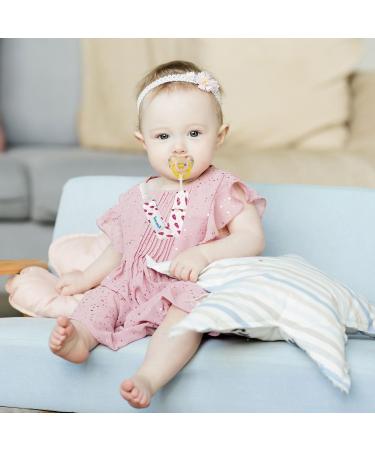 Buy Smlpuame Baby Pacifier Chain for Girls - 6 BPA-Free Fabric Clips in Pink & Gray | Perfect Gift for Newborns - Buy Online on SooperMarket.com