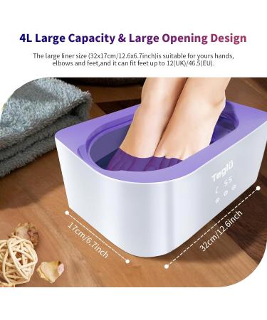 Teglu 4L Paraffin Bath for Hands & Feet | Complete Paraffin Wax Set with 1350g Wax Gloves & Brush - 200W White - Buy Online on SooperMarket.com