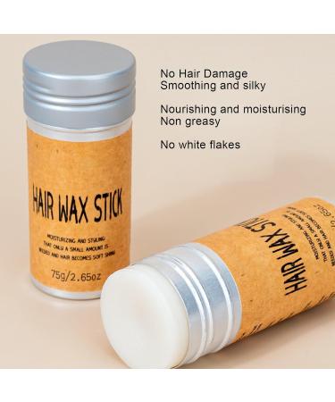 2.6 Oz Hair Wax Stick Hair Styling Wax Stick for Frizz Strong Hold Improve Frizzy Moisturizing Hair Soft Shiny Hair Styling Wax - Buy Online on SooperMarket.com