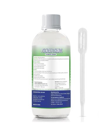 Phenoxyethanol Liquid - Premium Cosmetic Preservative for Soap Conditioners Lotions & Creams | 10.58 oz / 300 ml - International Shipping Available - Buy Online on SooperMarket.com
