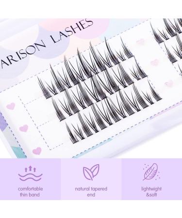 Arison Lashes Manga Cluster DIY Eyelash Extensions - Natural Look Wispy Anime Cosplay False Eyelashes with Bottom Lashes - Easy to Use for Beginners - 1 Pack - Buy Online on SooperMarket.com