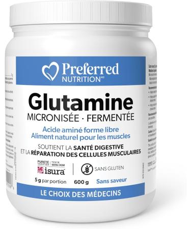 Preferred Nutrition Glutamine 600g Powder - L-Glutamine Powder Supplement taken for Muscle Building Muscle Repair Digestive Gut Health Muscle Recovery and Support Immune System - Buy Online on SooperMarket.com