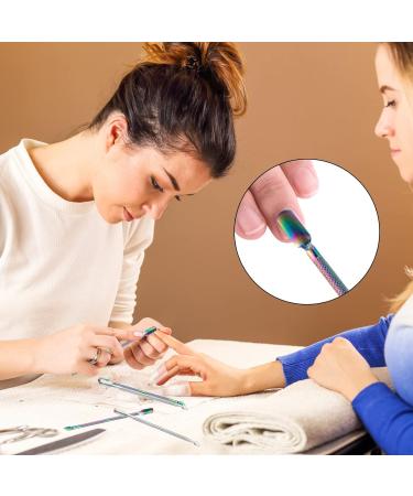 Sibba 2 Pcs Stainless Steel Cuticle Pusher Tool Set for Professional Nail Care - Nail Polish Remover and Cuticle Cleaner for Fingernails and Toenails - Buy Online on SooperMarket.com