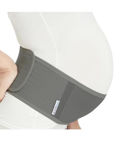 Neotech Care Adjustable Maternity Belt - Light and Breathable Pregnancy Belly Support Band for Pregnant Women (Grey Extra Large Size) Gray X-Large