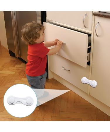 10 Pcs Kitchen Cupboard Locks for Children Adhesive Safety Locks for Cupboards Baby Locks Cupboard Child Locks Baby Safety Locks Suitable for Wardrobe Cupboard Drawer and Refrigerators - Buy Online on SooperMarket.com
