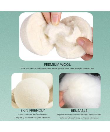 Dekaim 6pcs Wool Drying Balls Reusable Static Reduction Time Saving Skin Friendly Softener Ball for Clothes(3CM) - Buy Online on SooperMarket.com