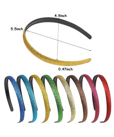 Doboi 15 Colors Sparkle Toddler Headbands - Glitter Thin Head Bands for Girls - No Slip Fashion Hairbands - Buy Online on SooperMarket.com