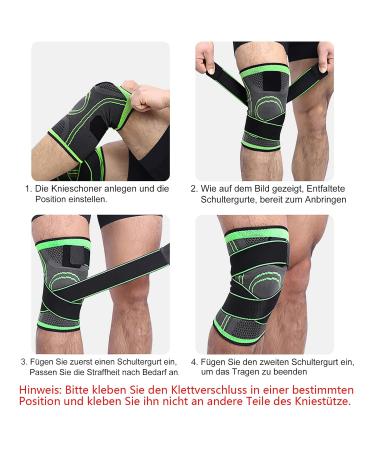 Buy Adjustable Sports Knee Support Sleeves - Pain Relief for Meniscus Tear & Arthritis | Perfect for Running & Climbing | 2-Pack Black (Small) - Buy Online on SooperMarket.com