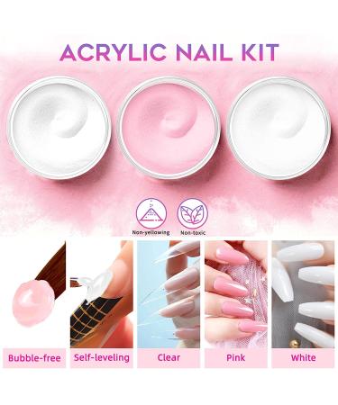 Professional Acrylic Nail Kit for Beginners - Glitter Powder Set with Nail Drill & UV LED Lamp - Buy Online on SooperMarket.com