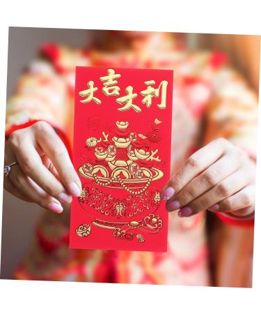 Warmhm 30pcs Red Packet Money Bag Cute Envelopes Red Money Pocket Red Envelopes New Year Envelope Chinese Red Envelope Festival Red Envelope New Year Gift Paper Dragon Pattern China Red 2 179CM - Buy Online on SooperMarket.com
