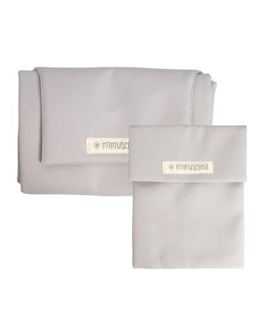 Mimuselina 2 Pack: Baby changing pad on the way + diaper bag for on the go - foldable diaper pad and water -repellent with diaper pocket - portable diaper pad dirty pack pearl avenue