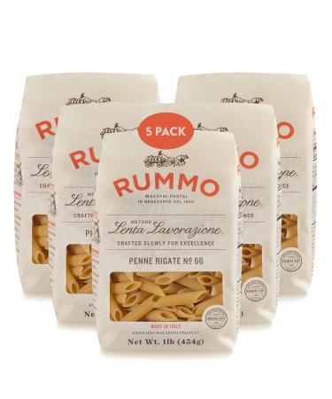Rummo Lenta Lavorazione - Penne Rigate (No. 66) 1 LB - Pack of 5
