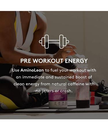 AminoLean Pre Workout Powder - Energy Boost & Weight Management with BCAA Amino Acids, Natural Caffeine - 30 Servings - Buy Online on SooperMarket.com